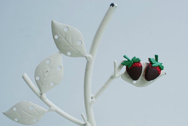 Cute Chocolate Covered Strawberry DIY Earrings