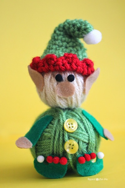 Yarn Ball Crochet Elf