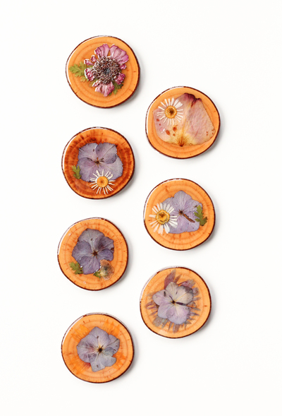 Dried Flower Coasters