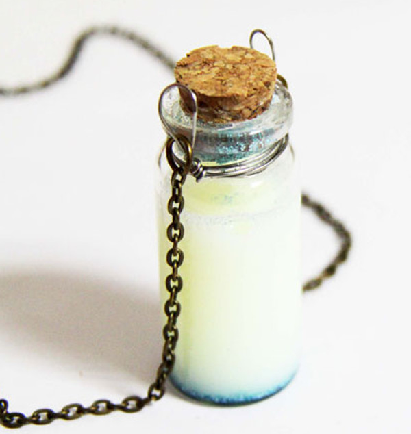 Snow in a Jar DIY Necklace