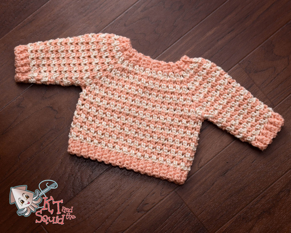 Striped Newborn Crochet Sweater Pattern