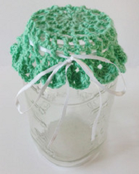Cluster Jar Lid Cover Crochet Pattern