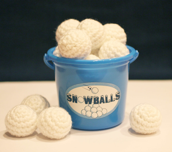 Indoor Crochet Snowballs