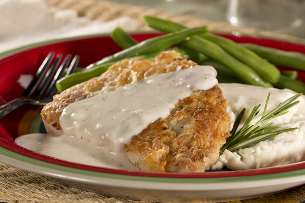 Backwoods Pork Chops with River Gravy