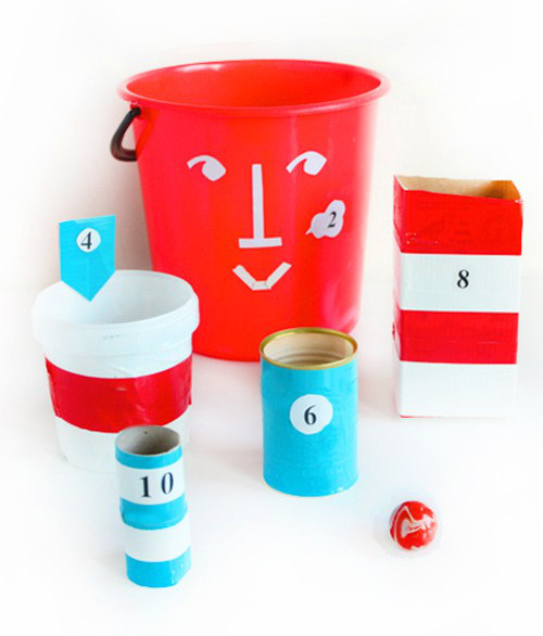 Homemade Bucket Toss Game