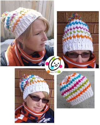 Jelly Bean Slouchy Hat Crochet Pattern | FaveCrafts.com