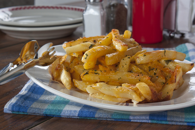 Baked Cheddar Fries