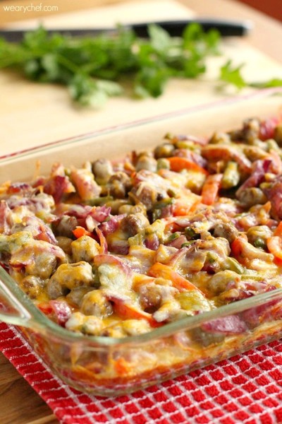 Sausage Fajita Breakfast Casserole