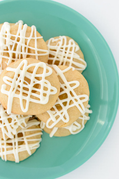 Lemon Thumbprint Cookies Drizzled with White Chocolate