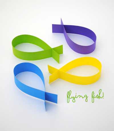 Plane Paper Fish Flying Paper Fish | AllFreeKidsCrafts.com