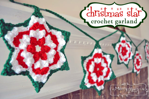 Crochet Star Granny Garland