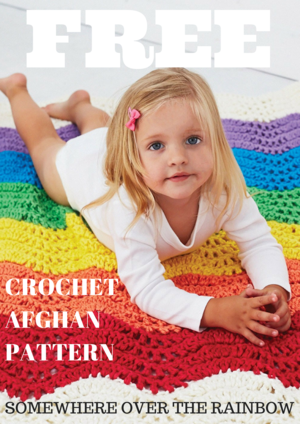 Rippling Rainbow Crochet Baby Blanket