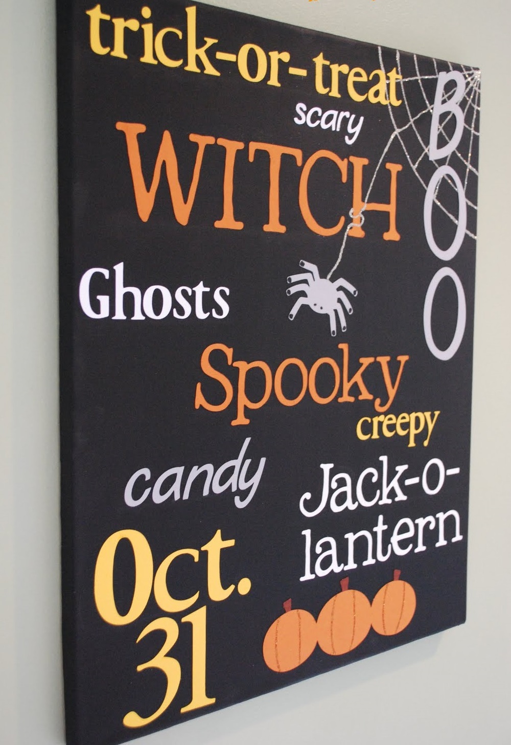 Spooktacular Halloween Canvas | AllFreeHolidayCrafts.com