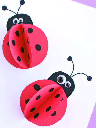 Pop-Up Paper Ladybugs
