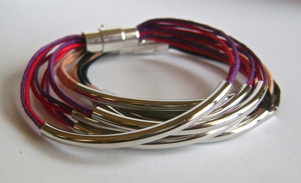 Silver Tube Bracelet