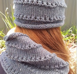 Easy Eyelet Cowl and Hat