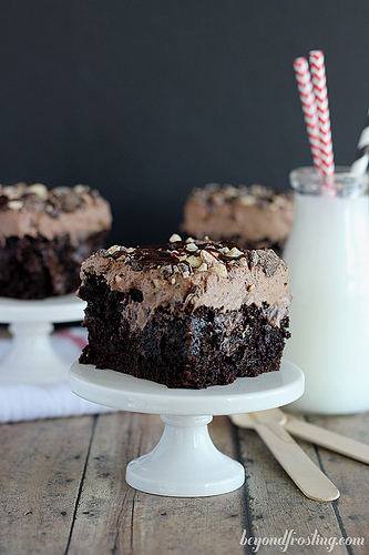 Sinful Triple Chocolate Poke Cake