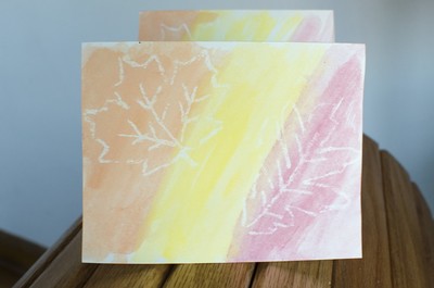 Fall Leaf Design Watercolor Cards