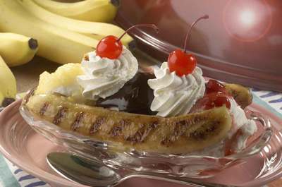 Grilled Banana Split