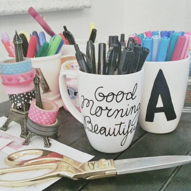 DIY Paint Pen Coffee Mugs