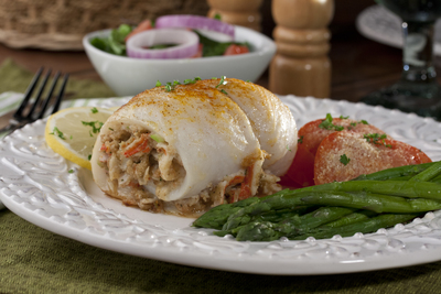 Seafood-Stuffed Fish Fillets