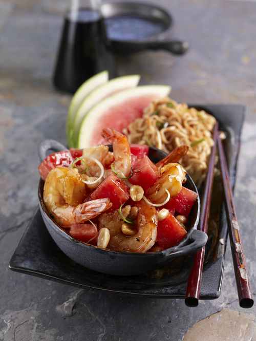 Kung Pao Watermelon Shrimp