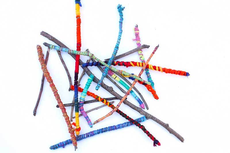 Colorful Yarn Sticks | FaveCrafts.com