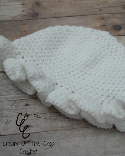 Newborn Crochet Ruffle Hat