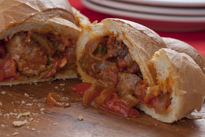 Sausage Stuffed Bread Bowl