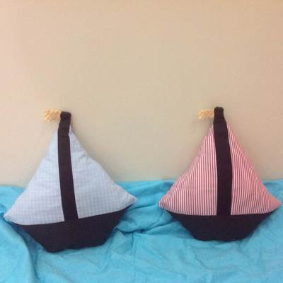 Nautical Sailboat Pillow