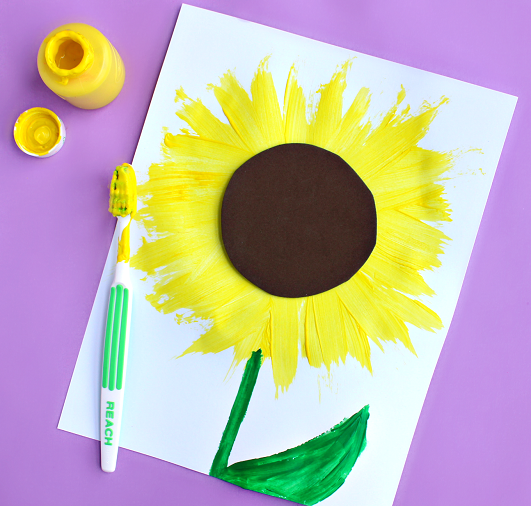 Sunflower Toothbrush Art