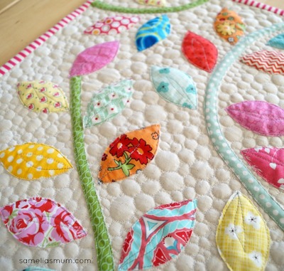 Summer Leaves Quilted Table Runner