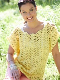 Lace Summer Top with Filet Inserts | AllFreeCrochet.com