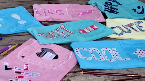 Funky Pencil Cases from Jeans