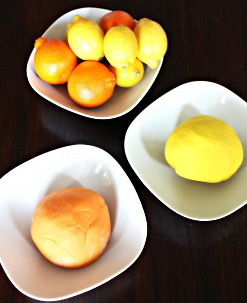 No-Cook Citrus Playdough