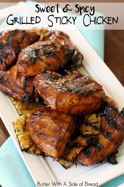 Sweet and Spicy Grilled Sticky Chicken