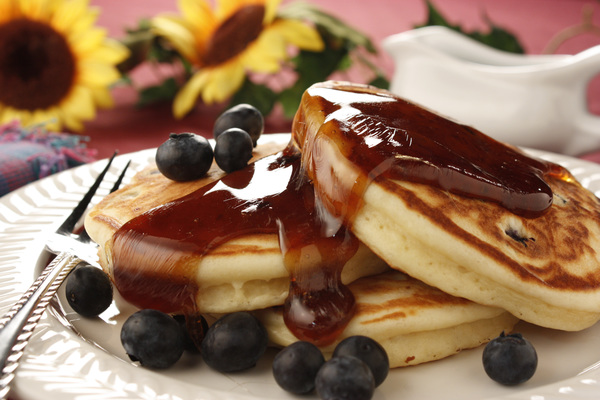 Bed and Breakfast Blueberry Pancakes