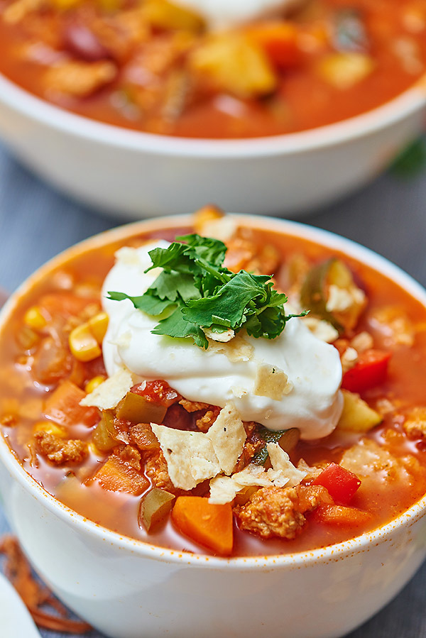 Turkey and Vegetable Chili | FaveHealthyRecipes.com