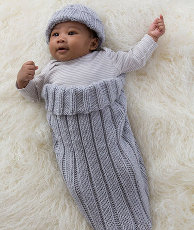 Comfy Knit Baby Cocoon and Cap