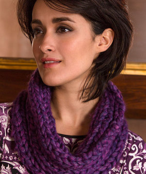 Purple Passion Knit Cowl Pattern