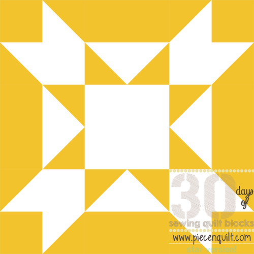 Amish Star Squared Quilt Block