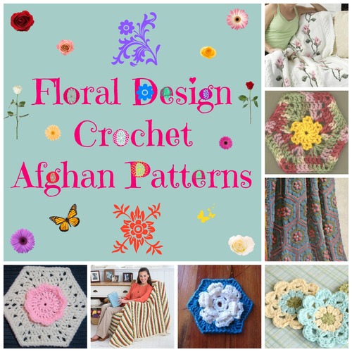 Floral Design Crochet Afghan Patterns