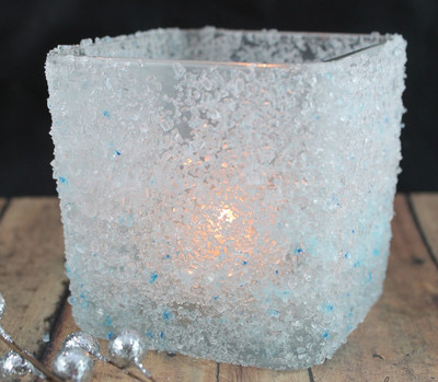 Frosted DIY Candle Holder