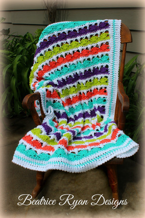 Fruit Stripe Baby Blanket Crochet Pattern