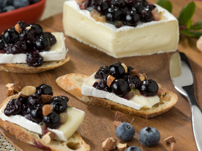 Blueberry and Brie Crostini