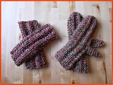 Double Trouble Knitting Patterns for Fingerless Gloves