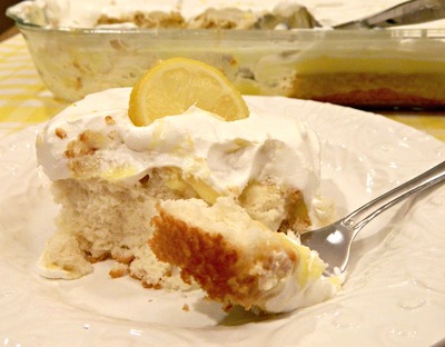 Lively Lemon Pudding Poke Cake