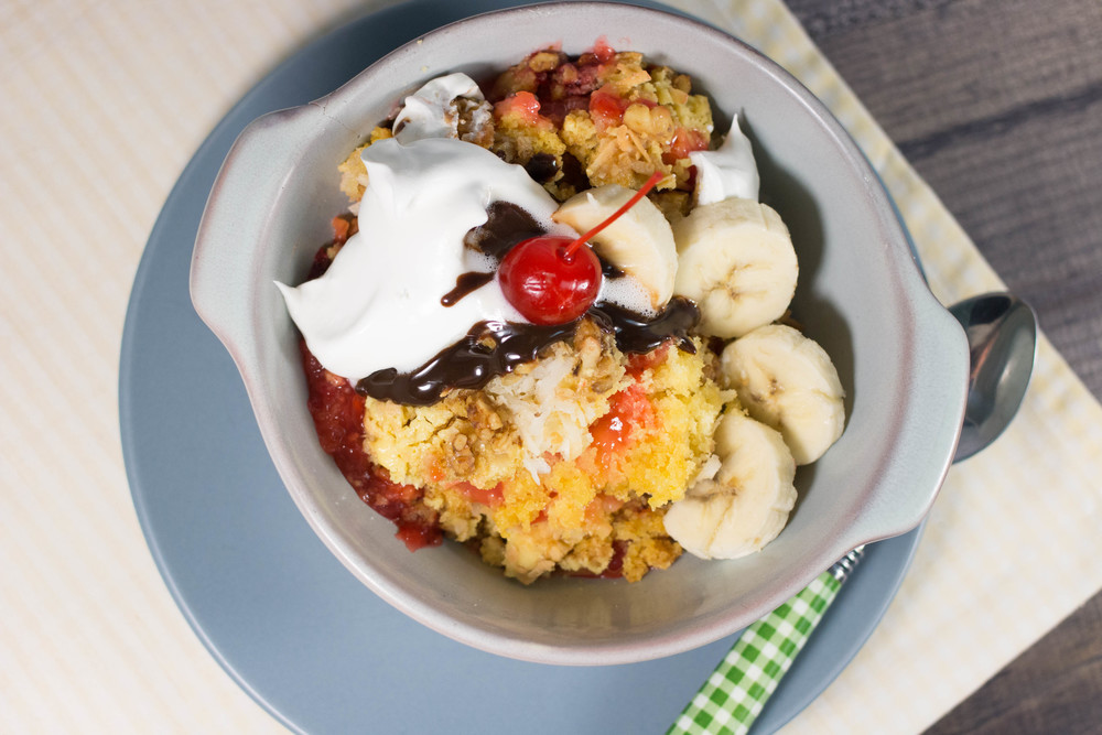 No-Brainer Banana Split Dump Cake-image