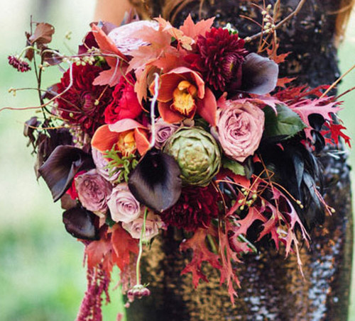 Eclectic Fall Wedding Bouquets