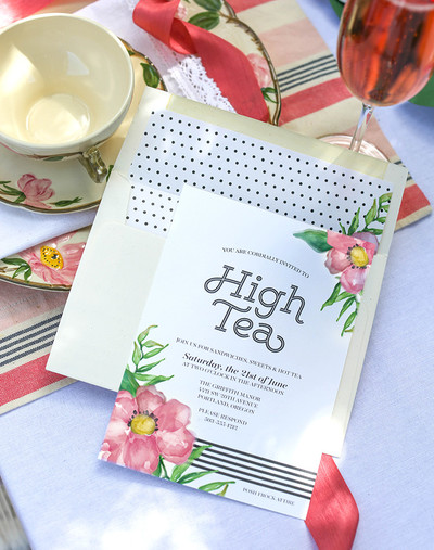 Printable High Tea Party Invitations
